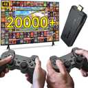Retro Gaming Console: Retro Game Stick, Wireless Game Stick, Game Stick 4k,20000+ Retro Games, TV-Connectable Game Console（64GB）