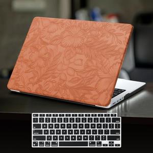DTangLsm for MacBook Pro 14 inch Case 2026 M5, 2025 2024-2021 M4 M3 M2 M1 A3426 A3427 A3434 A3112 A3185 A3401 A2918 A2992 A2779 A2442 Pro Max, Textured Retro Leather Hard Case & Keyboard Cover, Brown