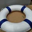 Lifebuoy Set 20Inch Life Preserver Ring and Water Floating Lifesaving Rope 98.4FT,Swim Foam Buoy,Swimming Pool Safety Throwing Ring with Perimeter Rope,Throwable Flotation Device