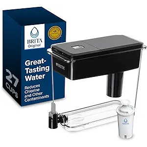Brita UltraMax Large Water Dispenser With Standard Filter, BPAFree, Reduces Copper, Cadmium and Mercury Impurities, Lasts 2 Months or 40 Gallons, Includes 1 Filter, Kitchen Accessories, Large 27Cup