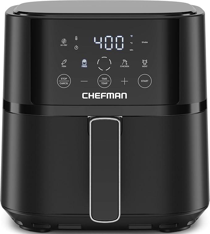 CHEFMAN TurboFry Touch 2 Qt , Quick & Easy Meals in Minutes, Black