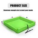 Wettarn 1 Pcs Folding Duck Pond 5' x 5' Portable Spill Containment Berm Wall Containment Berm (Green)