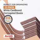 BOX USA Storage Bins Large 18"L x 12"W x 10"H 25-Pack - Corrugated Cardboard Box for Packing, Moving, and Storage
