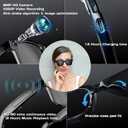 AI Smart Glasses with Voice Assistant, 8MP HD Camera Glasses, 1080P Video Recording Sunglasses, Dual Core Chip Noise Reduction, RealTime Translation, Interchangeable Blue Light & UV Protection Lenses