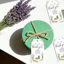 50PCS Wild Duck Themed Thank You Gift Tags,Rectangular Duck & Water Lily Design with Jute Twine, Paper Gift Tags for Baby Shower, Farm Animal Party Favors, Birthday or Gift Wrapping Supplies