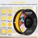 Comgrow PETG 3D Printer Filament 1.75mm, High Precision and Tough 3D Printer Filament 1kg (2.2LBS), Dimensional Accuracy +/- 0.02 mm, Fit Most 3D Printers Yellow