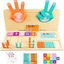 Learning Toys 3-5, Educational Toys with Number Flash Card for 3+ Year Old, Montessori Number Math Manipulatives, Preschool Kindergarten School Supplies, Birthday Gifts for 3 4 5 6 yr Old Kids