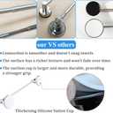 Sneatup Suction Cup Extendable 17-29" Stainless Steel Towel Bar (Chrome Plating)