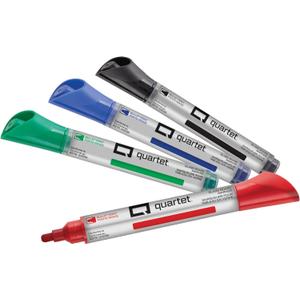 Quartet Glass Board Dry Erase Markers, Premium, Bullet Tip, Assorted Colors, 4 Pack (79552)