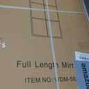 Floor Length Mirror, Black Wall Mirror, 56"x22" Large Arched Window Pane Mirrors, Oversize Farmhouse Full Body Standing Mirrors for Living Room, No Stand