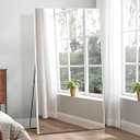 Brisafe 71"x40" Ultra-Light Mobile Floor Mirror with 360 Wheels, 0.04mm Shatterproof Nano Film for Home Gym/Yoga/Dance Studio & Commercial Use (White)