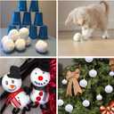 50Pcs Snow Toy Balls,2.36IN Artificial Snow Ball Fight Indoor,Soft Fake Snowball,Christmas Decoration Party Supplies,Indoor Outdoor Throwing Game
