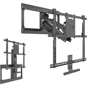 Mount-It! Fireplace Mantel TV Wall Mount, Above Fireplace Drop Down TV Mount, Pull Down Mantle Mount with Spring Assist, Sizes 42-65 inches with VESA from 100x100 to 600x500, max 55 lbs Weight