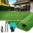Artificial Turf Grass Outdoor Indoor 3ft x 5ft, Fake Grass Synthetic Realistic Turf Rug Carpet with Drainage Holes for Garden Lawn Landscape Balcony Patio Decoration, Pet Friendly Grass Mat