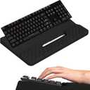 Keyboard Stand with Wrist Rest, Computer Keyboard Pad with Wrist Support, Ergonomic Keyboard Riser Holder Lift Tray, Soft Memory Foam Desk Wrist Pad for Office, Home, School - Black