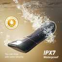 Rechargeable Body Trimmer for Men: Pubic Hair Trimmer with Mirror & LED, IPX7 Waterproof Electric Shaver for Pubic Hair, Ceramic Blades, 90-Min Battery, Travel Lock (Midnight Blue)