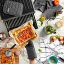 KitchenAid Quilted Cotton Terry Cloth Oven Mitt, Pot Holder, Kitchen Towel 4-Pack Set, Heat Resistant, Silicone Grip, Gift Set, Charcoal Grey, 16"x26", 7"x13" & 7"x10"