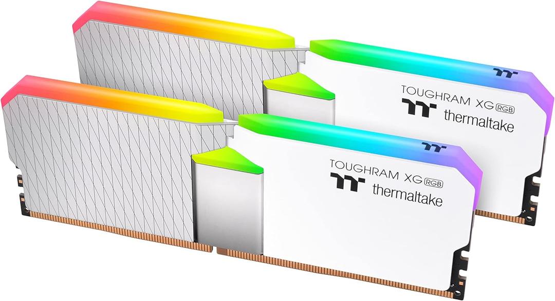 Thermaltake TOUGHRAM XG RGB White DDR4 4400MHz 16GB (8GB x 2) 16.8 Million Color RGB Alexa/Razer Chroma/5V Motherboard Syncable RGB Memory RG06D408GX2-4400C19B Thermaltake TOUGHRAM XG RGB White DDR4 4400MHz 16GB (8GB x 2) 16.8 Million Color RGB Alexa/Razer Chroma/5V Motherboard Syncable RGB Memory RG06D408GX2-4400C19B