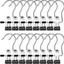 Boot Hangers Clips, 16 Pack Laundry Hooks Hanging Clips Clothes Pins Closet Hanger Organizer Clamps Socks Towel Clips Heavy Duty Clothespins Bulk Hanger Clips for Closet Travel Pants Socks Handbags (Black)