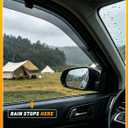 Extra-Thick Window Rain Guard for 2005-2021 Nissan Frontier Crew Cab Rain Guards Tape-on Side Truck Window Visors Low Profile Vent Visor Window Deflectors Vent Shades Car Accessories