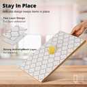 Drawer & Cabinet Liner - Non-Slip, Non-Adhesive Kitchen Drawer Mats, Waterproof, Reusable, Easy to Cut Shelf Paper for Dresser, Pantry, and Bathroom (12"W x 360"L, White Quatrefoil)