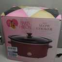 Paris Hilton 6-Quart Manual Slow Cooker, Features Three Settings (Low, High, Warm), Naturally Nonstick and Dishwasher Safe Stoneware Insert, Family Sized Capacity, Berry