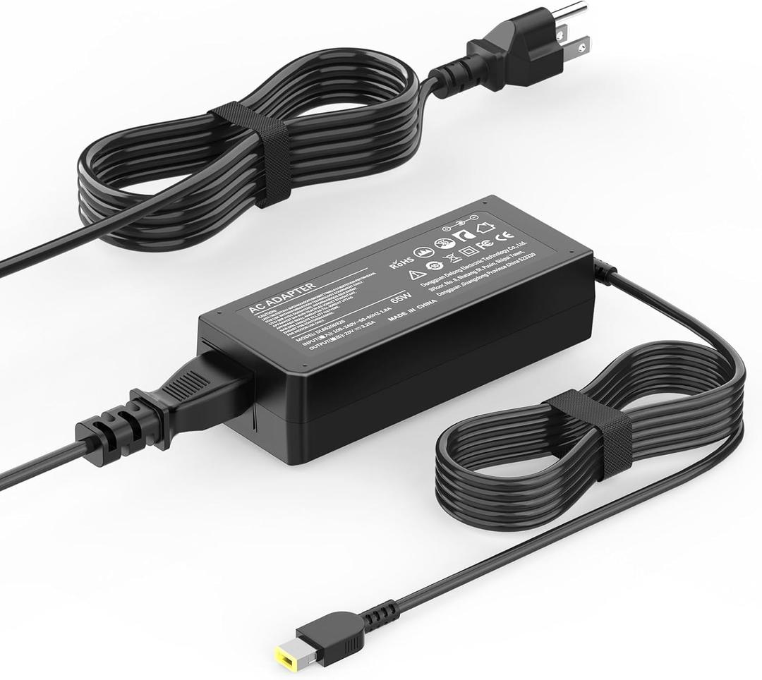 ROLADA 65W Laptop Charger for Lenovo Thinkpad T460 T470 T470S T431S T440 T440S T440P T450 T460S E531 E570 E560 L470 L460 X270 X250 X240 G40 G50; Yoga 2 11 11s 13 2 Pro 13 Power Supply Cord (Not USB C)