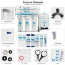 Geekpure 5-Stage Reverse Osmosis RO Drinking Water Filter System with Extra 7 Filters-75 GPD