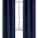 BGment Blackout Curtains for Living Room - Grommet Thermal Insulated Room Darkening Curtains for Bedroom, Set of 2 Panels (42 x 72 Inch, Navy Blue)