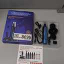 AREYZIN Nose Hair Trimmer for Men,2025 Professional 3 in 1 Painless Rechargeable Ear and Nose Trimmer,IPX7 Waterproof Eyebrow Facial Hair Trimmer Body Grooming Kit Dual Edge Blades (Blue)