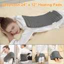 Deepsoon Heating Pad,Electric Heating Pads for Back,Neck,Moist Heating Pad for Abdomen Shoulder Knee Legs,Dry/Moist Heat&Auto Shut Off,Mother's Day Birthday for Men and Women,Dark Gray,24x12 Inch