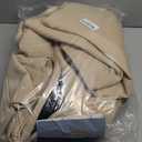 NICETOWN Living Room Completely Shaded Draperies, Privacy Protection & Noise Reducing Ring Top Drapes, Black Lined Insulated Window Treatment Curtain Panels (Beige, 2 Pieces, W37 x L70)