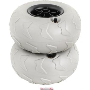 9" Balloon Wheels Beach Cart Tires, 2PCS Replacement Big Beach Sand Tires, Grey Rolling Walker Sand Wagon Beach Cart for Kayak Dolly, Canoe Dolly, Beach Carts, Wagon (88lbs)