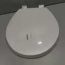 Round Toilet Seat, Standard 16.5 Slow/Soft Close Round Toilet Seat for Round Toilets, No-Slam Quiet-Close Lid, Easy-to-Install, White, Durable Never-Loosen Design
