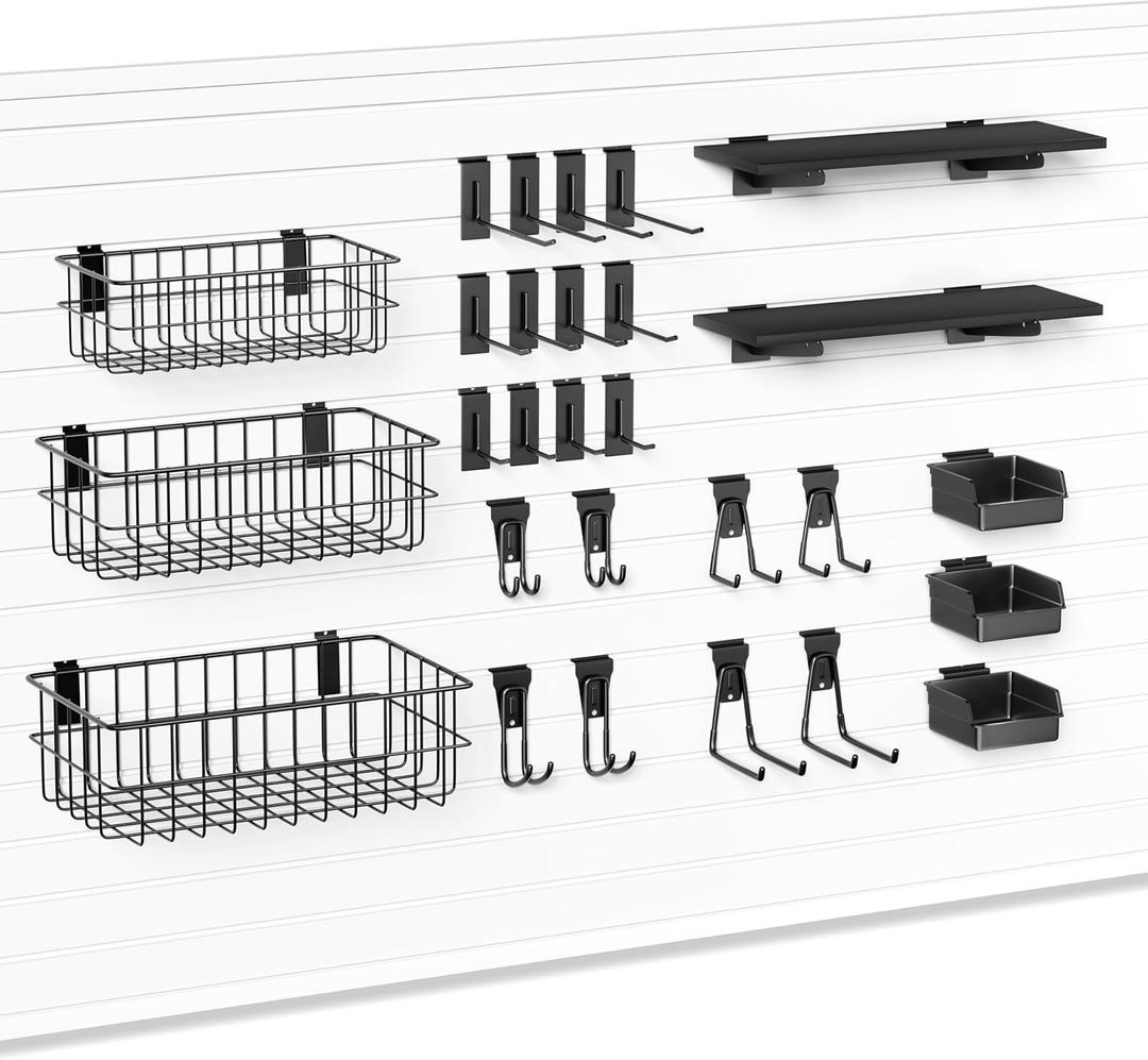 35PCS Slatwall Accessories for Garage Organization Workshop Storage