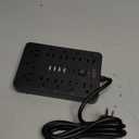 JouleLoom 6 FT Flat Plug Surge Protector Power Strip,11 Multiple AC Outlets with 6 USB Ports (2 USB C), 6 Feet Extension Cord, 1250W/10A, One Touch Switch Button, 17 in 1 Compact powerstrip