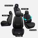 F150 Seat Covers 2015-2026 Full Set, Truck Interior Sets with Lumbar Support Custom Fit for Ford F150 2015-2026, F250/F350/F450 2017-2026 Super Duty Crew Cab XLT XL Lariat Platinum, Black