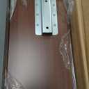 Vaunn Medical Pneumatic Adjustable Overbed Bedside Table With Wheels (Hospital and Home Use) (Walnut Brown)