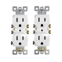 HYPRR TOUGH 15 Amp 125 Volt Tamper Resistant Duplex Receptacle 2 PCS White