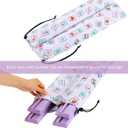 Mahjong Racks with Pushers, Purple Wooden American Mahjong Tile Pushers and Racks Set of 4, with White Printed Mahjong Racks Drawstring Bag, Mahjong Accessories (19.68 Inches), 19.68" L x 2.55" W x 1.06" H