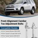 Lower Control Arm Cam Bolts Kit 48409-60020 48190-60020 Fit for Toyota 4Runner 2003-2009 FJ Cruiser 2007-2010 Tacoma 2005-2016, Front Alignment Camber Toe Adjustment Bolts, 2 Pack for Both Side