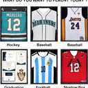 Egofine Jersey Frame Display Case 32''x24'' Wood Large Frame, Jersey Shadow Box Covered by Acrylic with Hangers Wall Mounting Jersey Frame for Basketball, Baseball, Football, Hockey Sport Shirt, Black