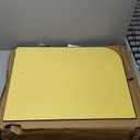 Yellow Corner Floating Shelf with One Round Corner, 31.5" x 24"