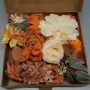 AKKER Terracotta Artificial Wedding Flowers Combo Box Set Burnt Orange Flowers Fall Silk Flower in Bulk for DIY Wedding Bouquets Decorations