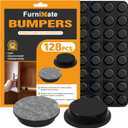 Adhesive Rubber Feet 128PCS 1/2 inches, Self Adhesive Black Bumpers, Small Feet for Electronics
