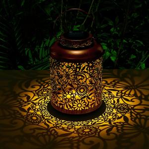 Solar Butterfly Lanterns Lights Garden Decoration, Gifts for Women Mom Mothers Day Birthday, Outdoor Waterproof Hanging Lantern Solar Metal Decor Yard Patio Pathway Lawn, Copper Butterfly
