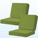Deep Seat Patio Cushions Set of 2, 24x24 Inch Waterproof & Fade Resistant Outdoor Chair Cushions, Thick Padded Replacement Sofa Cushions for Garden Yard Furniture