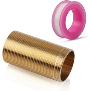 5 Inch Faucet Extension Shank, Brass Threaded Pipe for Thick Countertops, Bathroom Faucet Mount Accessory with PTFE Tape