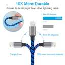LED iPhone Light up Charger Cable, | Apple MFi Certified | USB A to Lightning Fast Charging Cord Compatible with iPhone 13 Pro Max 12 Mini 11 X XS XR 8 7P 6S 5S iPad iPod Touch More (3FT, Blue)