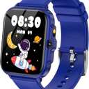 Kids Smart Watch Boys, Kids Watch with Game Camera Music Player Pedometer Flashlight AI Alarm Clock Heart Rate/Sleep Monitor, IP68 Waterproof 100+ Sport Fitness Watch Gifts Toys for Boys Age 4-12 (Dark Blue)
